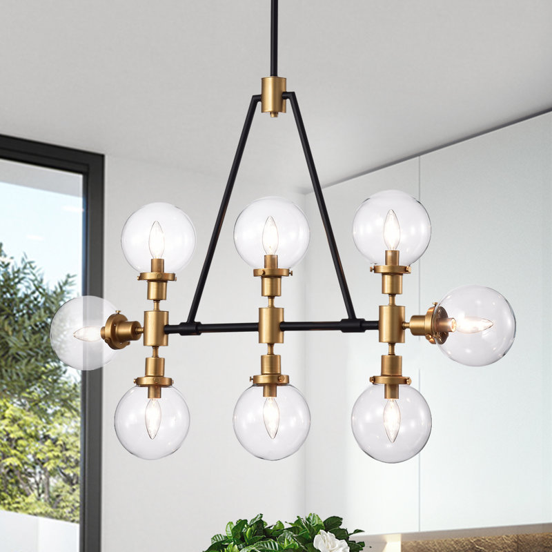 Mercer41 Williamson 8-Light Sputnik Modern Linear Chandelier | Wayfair
